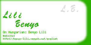 lili benyo business card